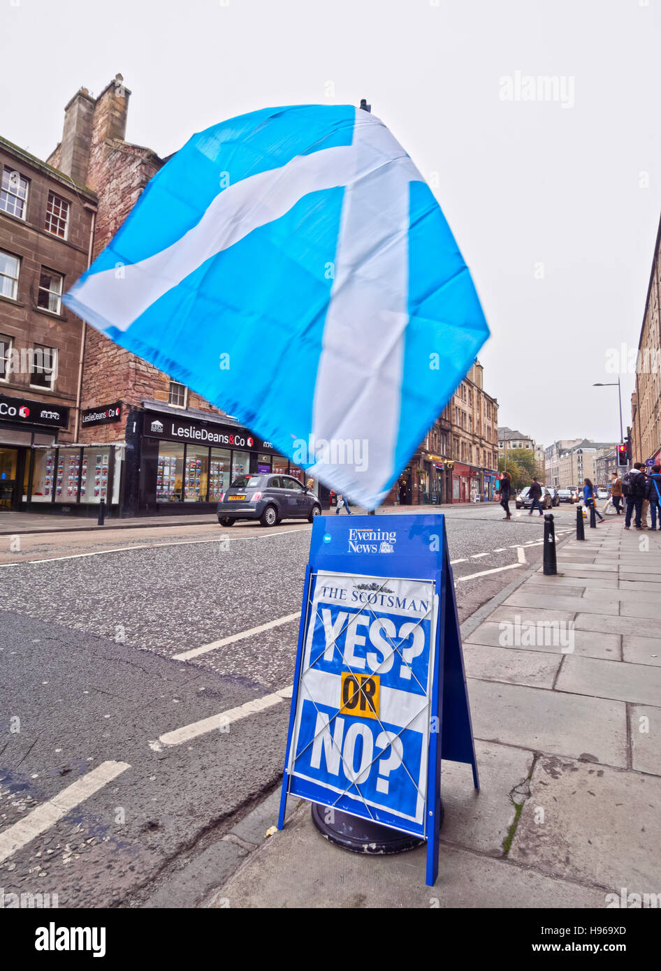 Regno Unito, Scozia, Lothian, Edimburgo, Scottish referendum di indipendenza il giorno 18 settembre 2014. Foto Stock