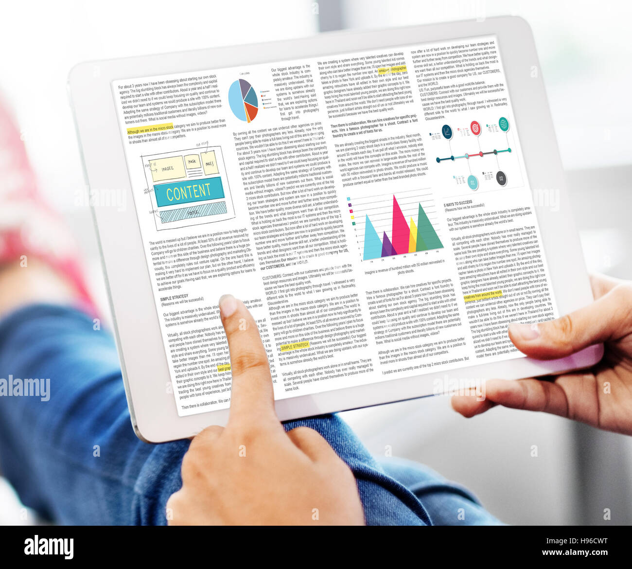 Articolo Informazioni di Business Vision Concept Foto Stock