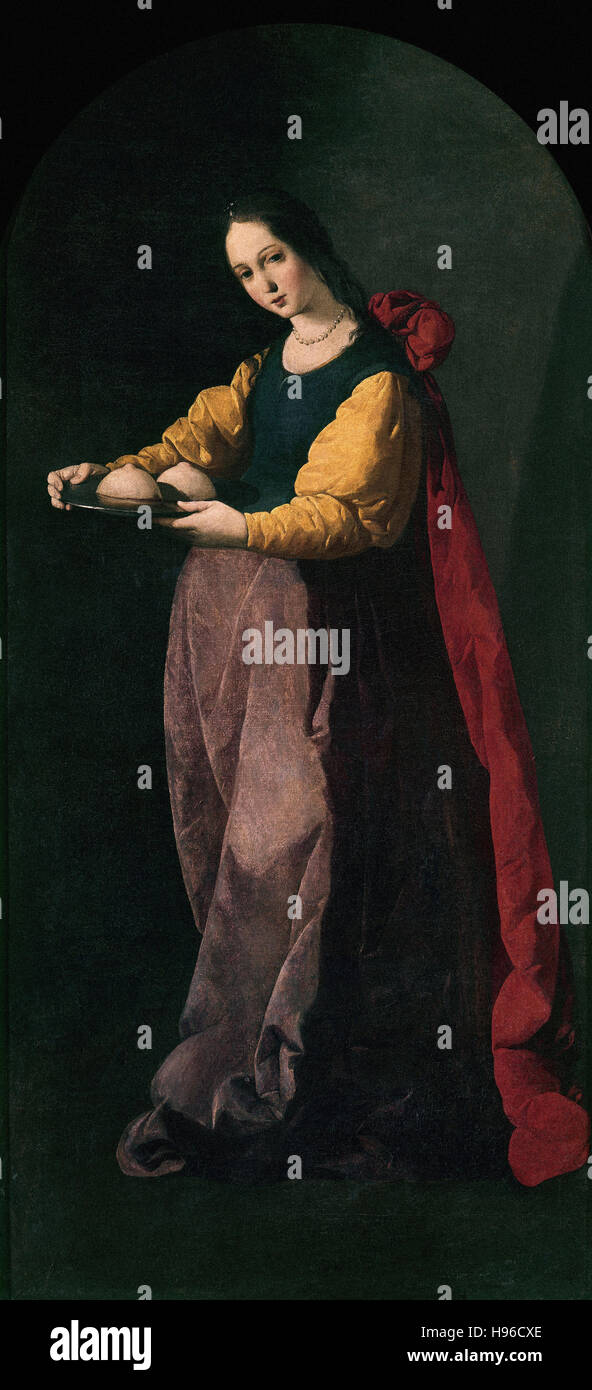 Francisco de Zurbarán - Sant'Agata Foto Stock