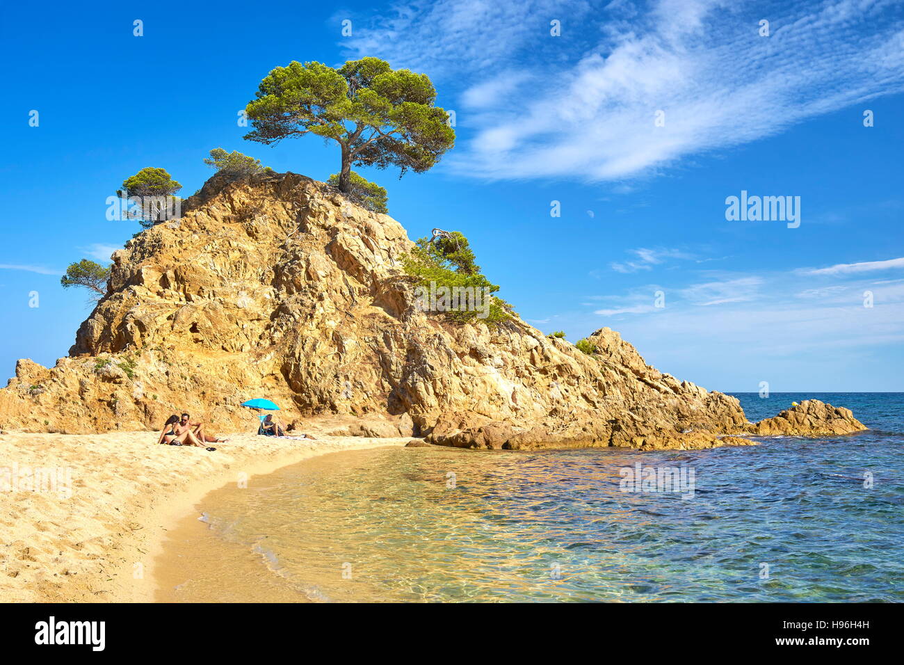 Cap Roig Beach in Costa Brava Catalogna Foto Stock