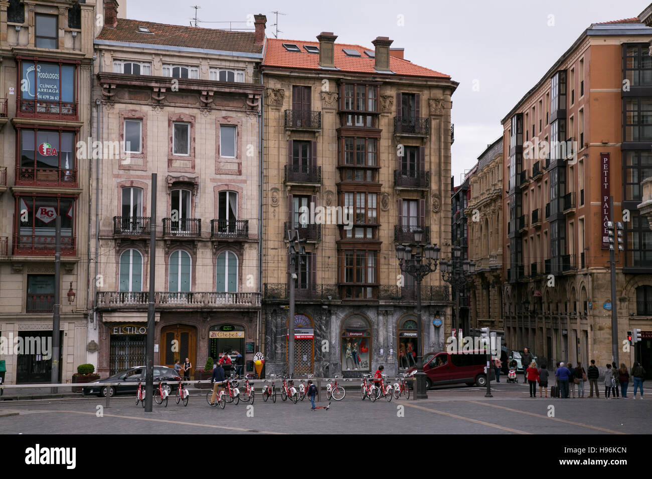 Plaza a Bilbao, Spagna. Foto Stock