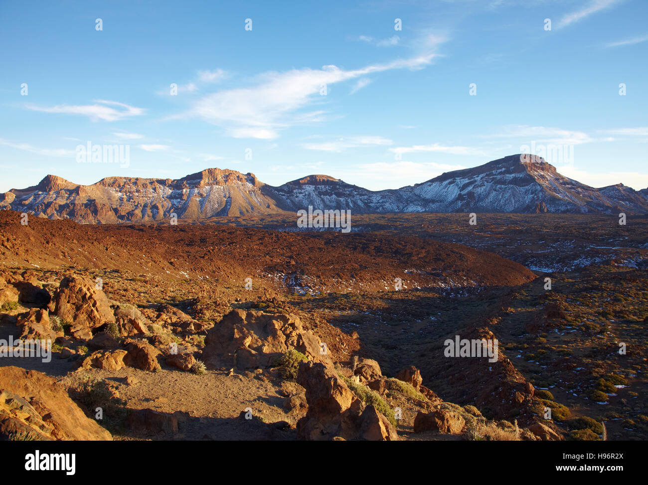 Cratere del monte Teide, il Parque Nacional del Teide Tenerife, Spagna Foto Stock