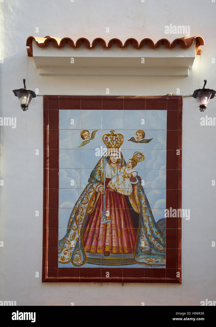Rappresentazione della Vergine Maria nella Chiesa a Guimar, Tenerife, Spagna Foto Stock