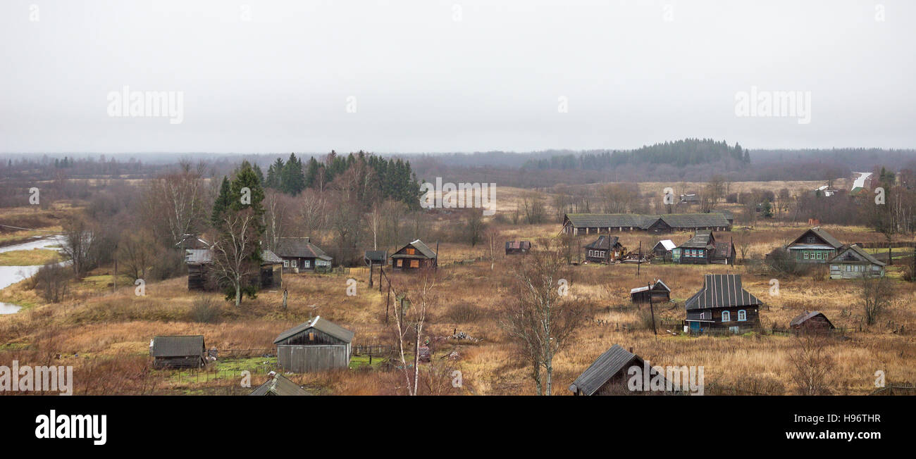 Villaggio russo Selco-Karelian Foto Stock