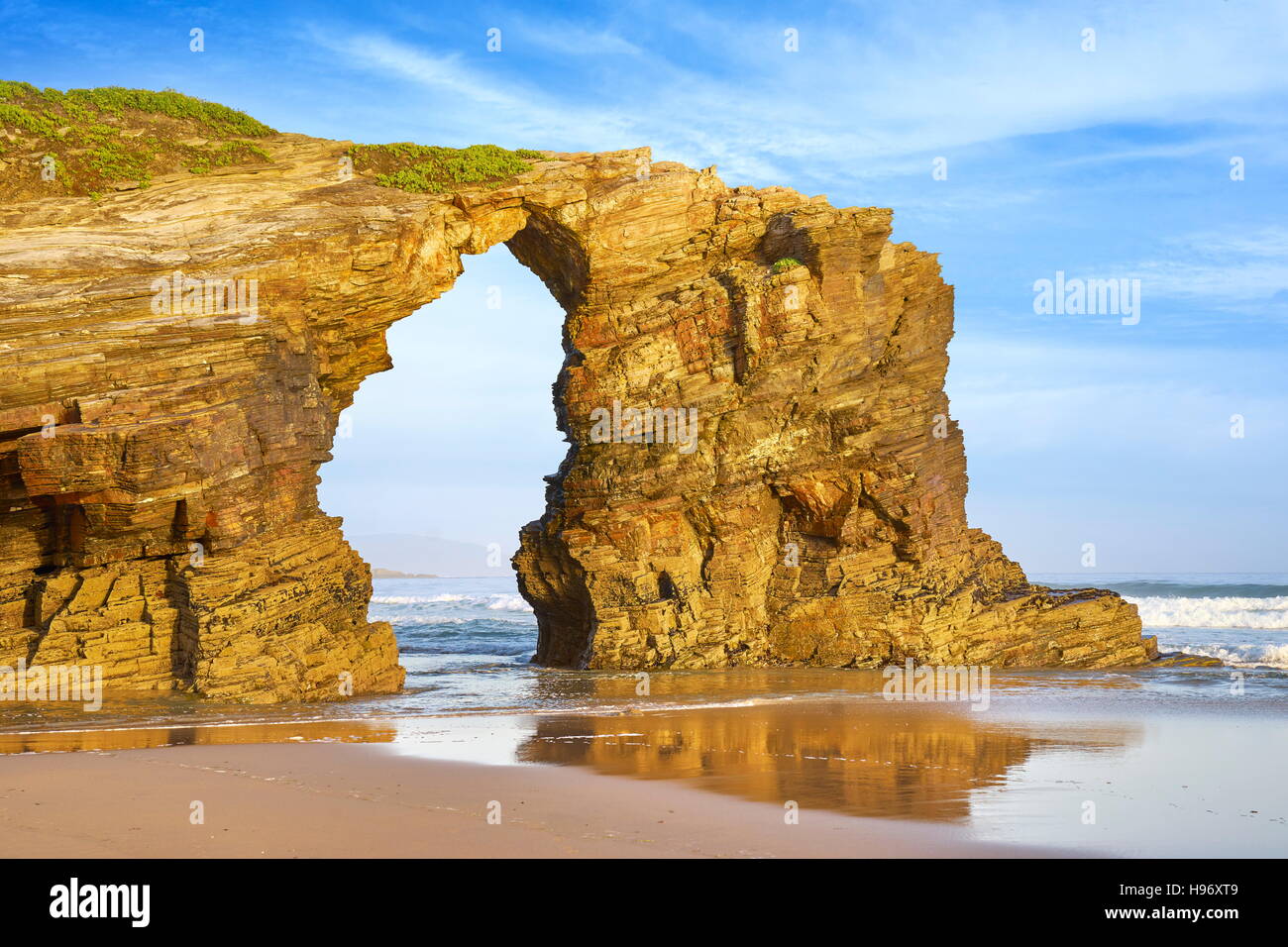 Spiaggia di cattedrali, Praia come Catedrais, Ribadeo, Spagna Foto Stock
