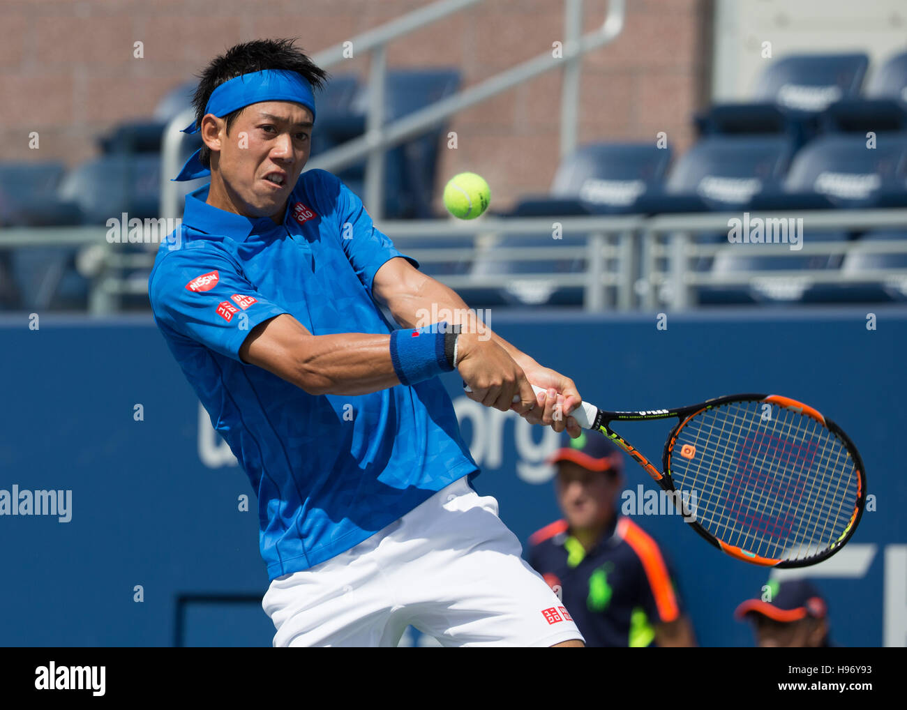 Kei Nishikori (JPN) a US Open 2016 campionati a Flushing Meadows,New York,USA Foto Stock