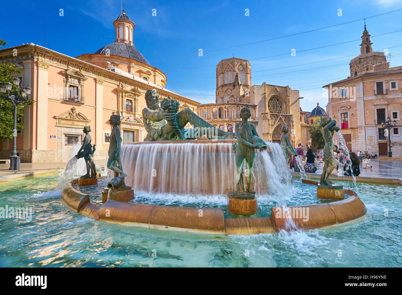 Spagna - Fontana di Turia, Valencia, Spagna Foto Stock