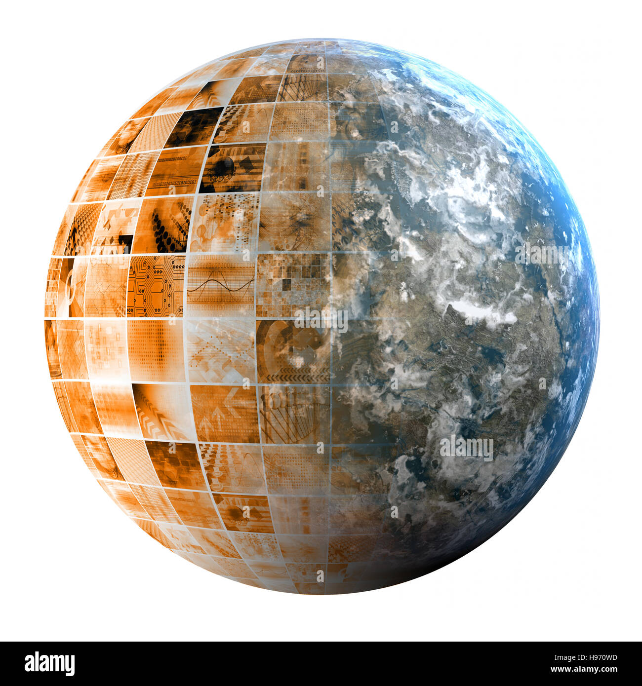 Uno stile di vita digitale e intrattenimento in 3d di un concetto Foto Stock