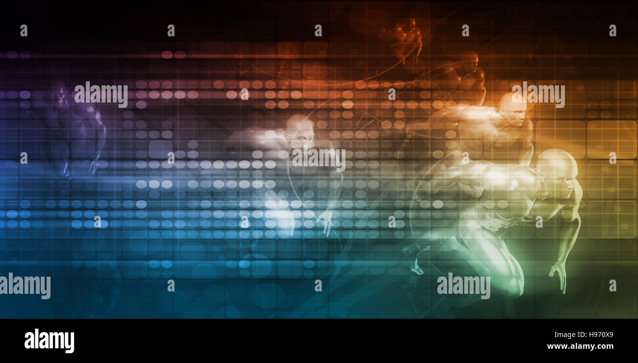 Rete di sistema con tempo di risposta ultrarapido Concept Foto Stock