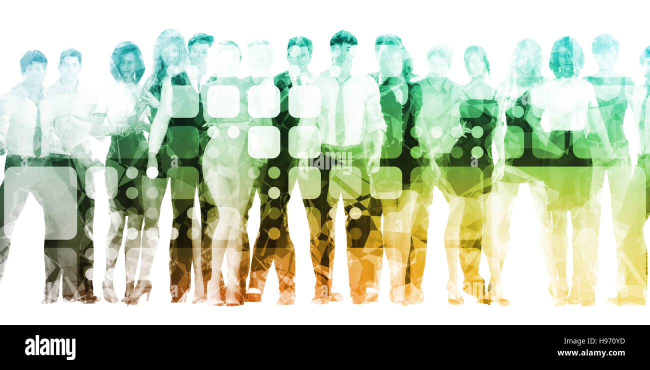 La formazione e lo sviluppo di una forza lavoro e manodopera Foto Stock