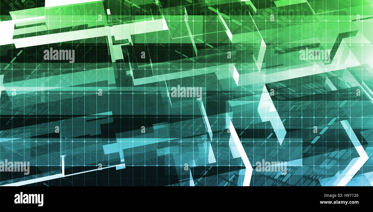 Flusso di dati di Internet le informazioni digitali in movimento Foto Stock