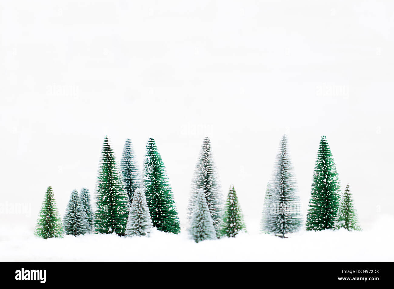 Nevoso inverno foresta - Scheda di Natale Foto Stock
