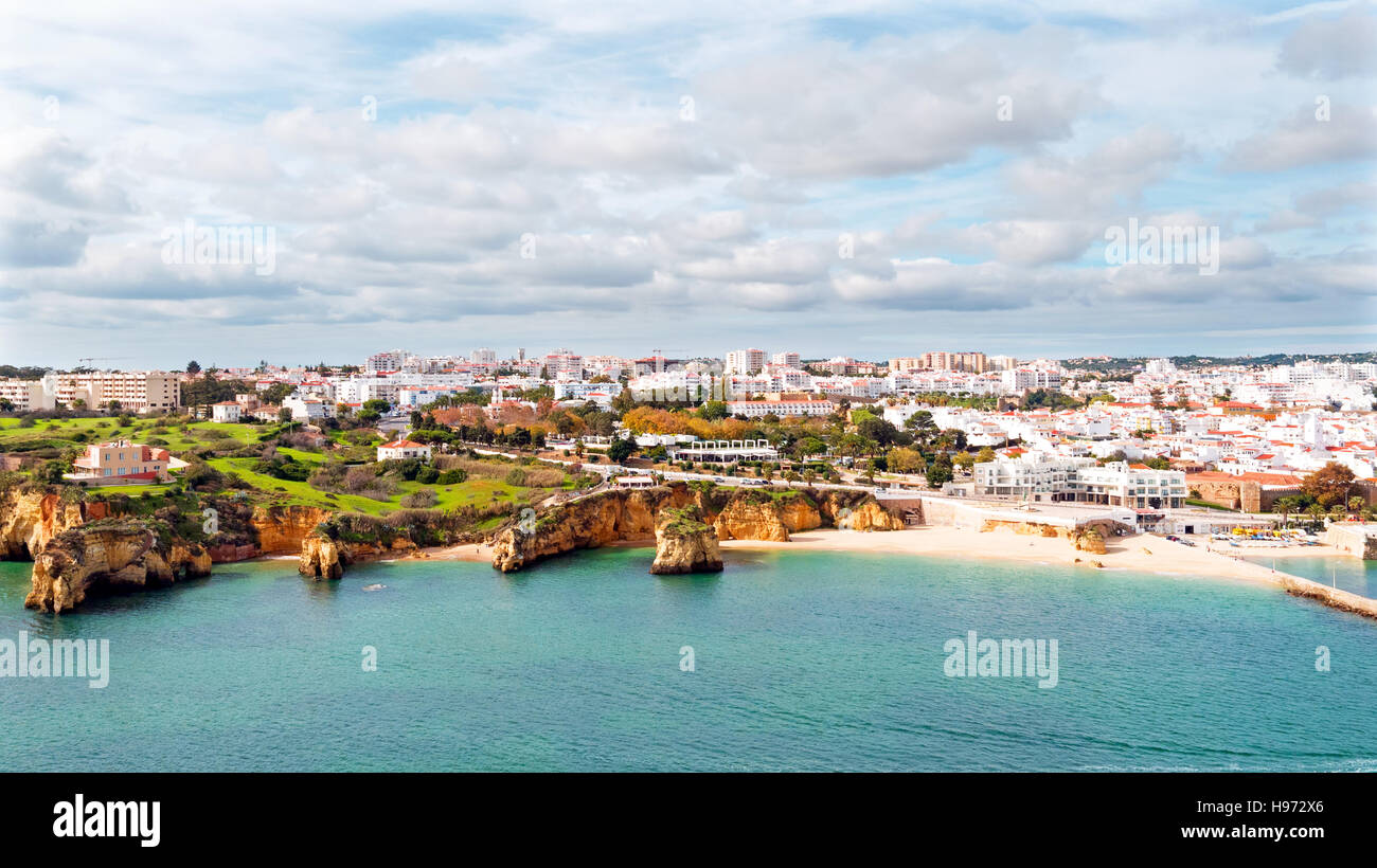 Antenna dalla città di Lagos, in Algarve in Portogallo Foto Stock