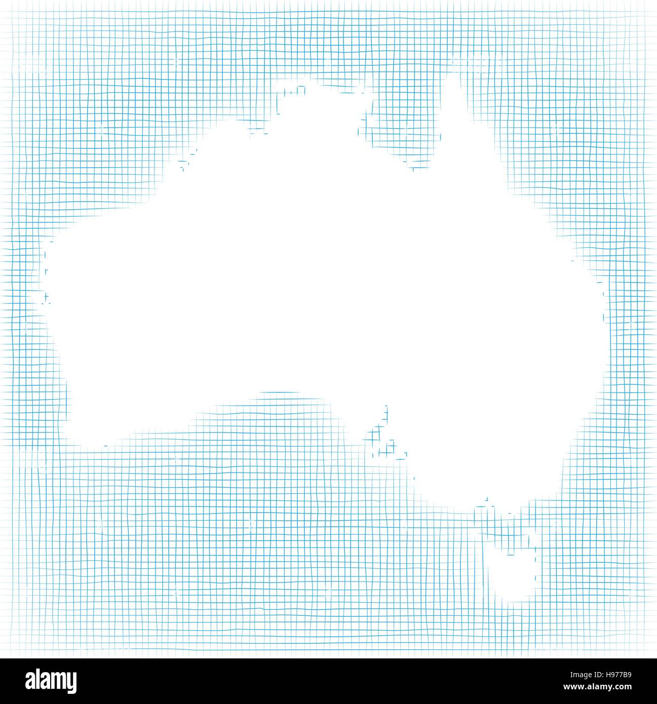 Mappa di Australia Illustrazione Vettoriale