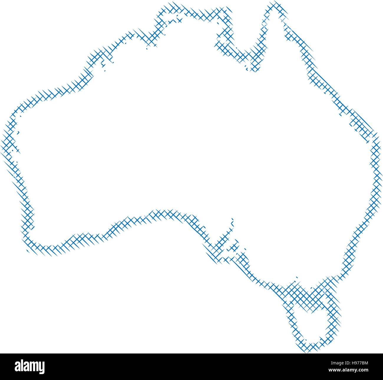 Mappa di Australia Illustrazione Vettoriale