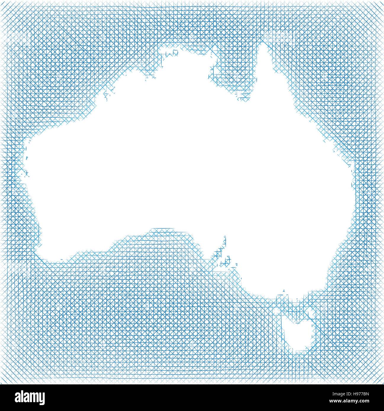 Mappa di Australia Illustrazione Vettoriale