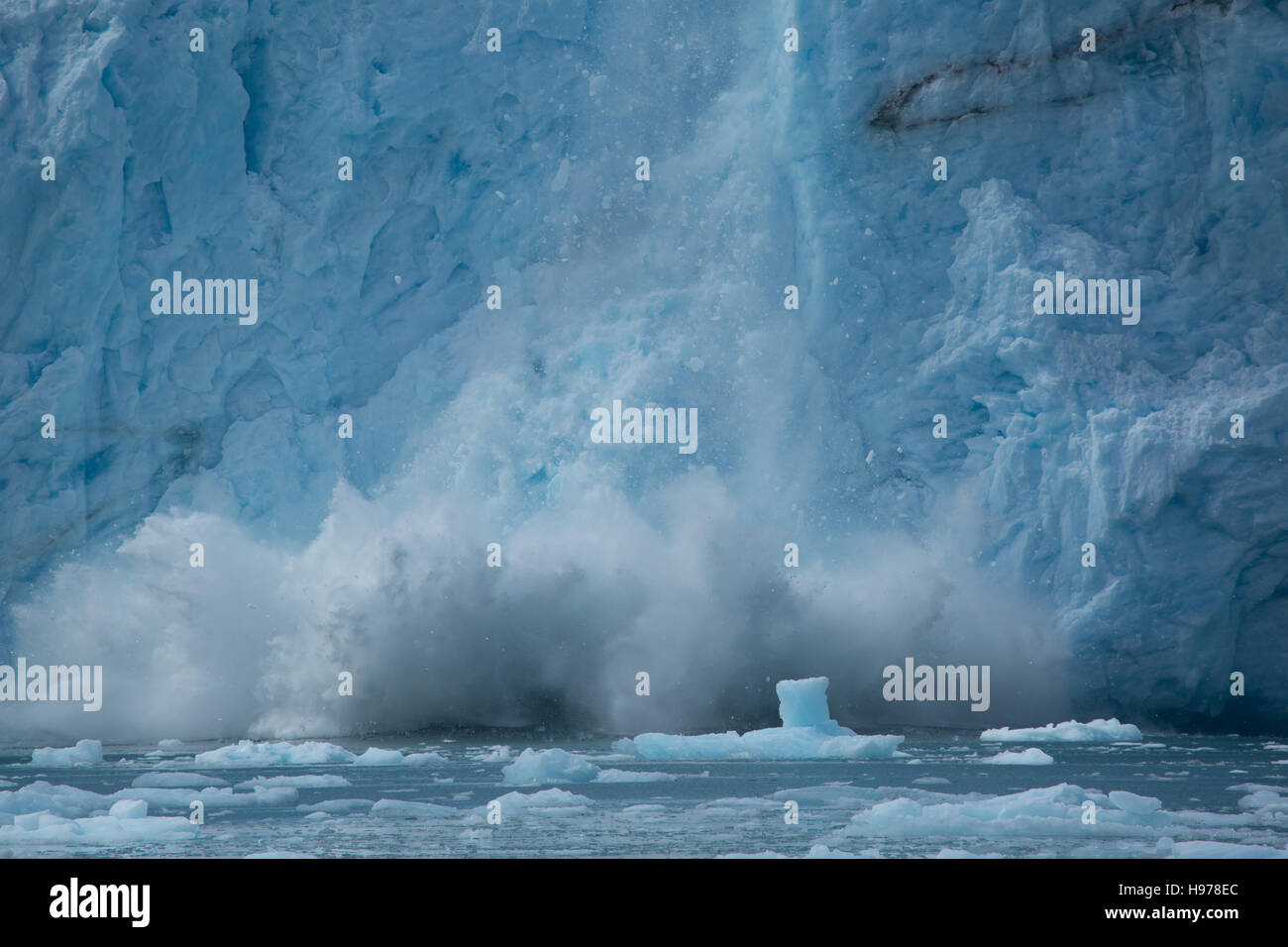 Il ghiaccio del ghiacciaio in Alaska Foto Stock