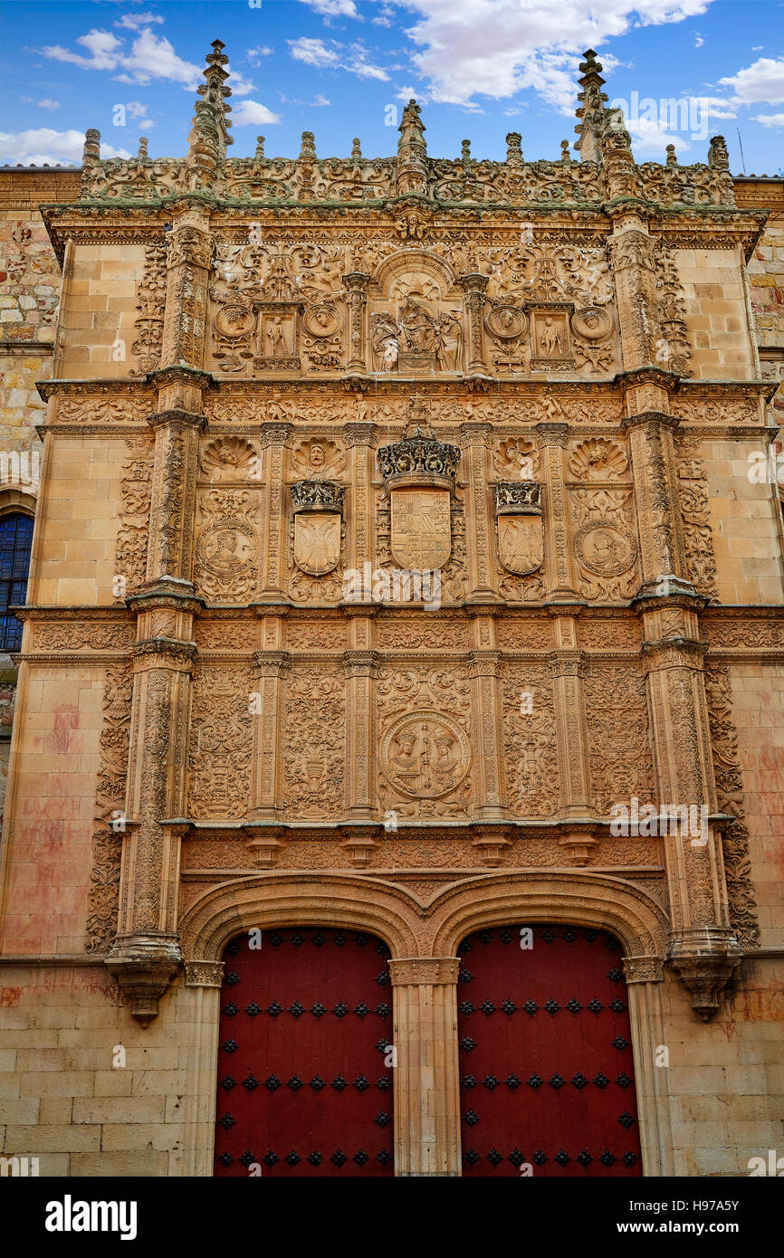 Universidad de Salamanca facciata Università in Spagna Foto Stock