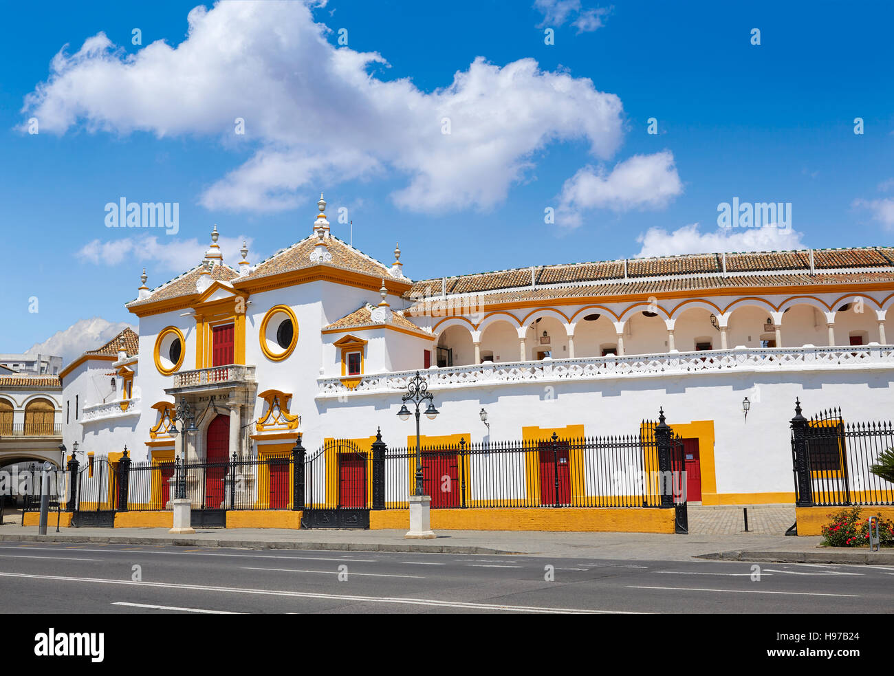 Siviglia Real Maestranza bullring plaza toros de Sevilla in Andalusia Spagna Foto Stock