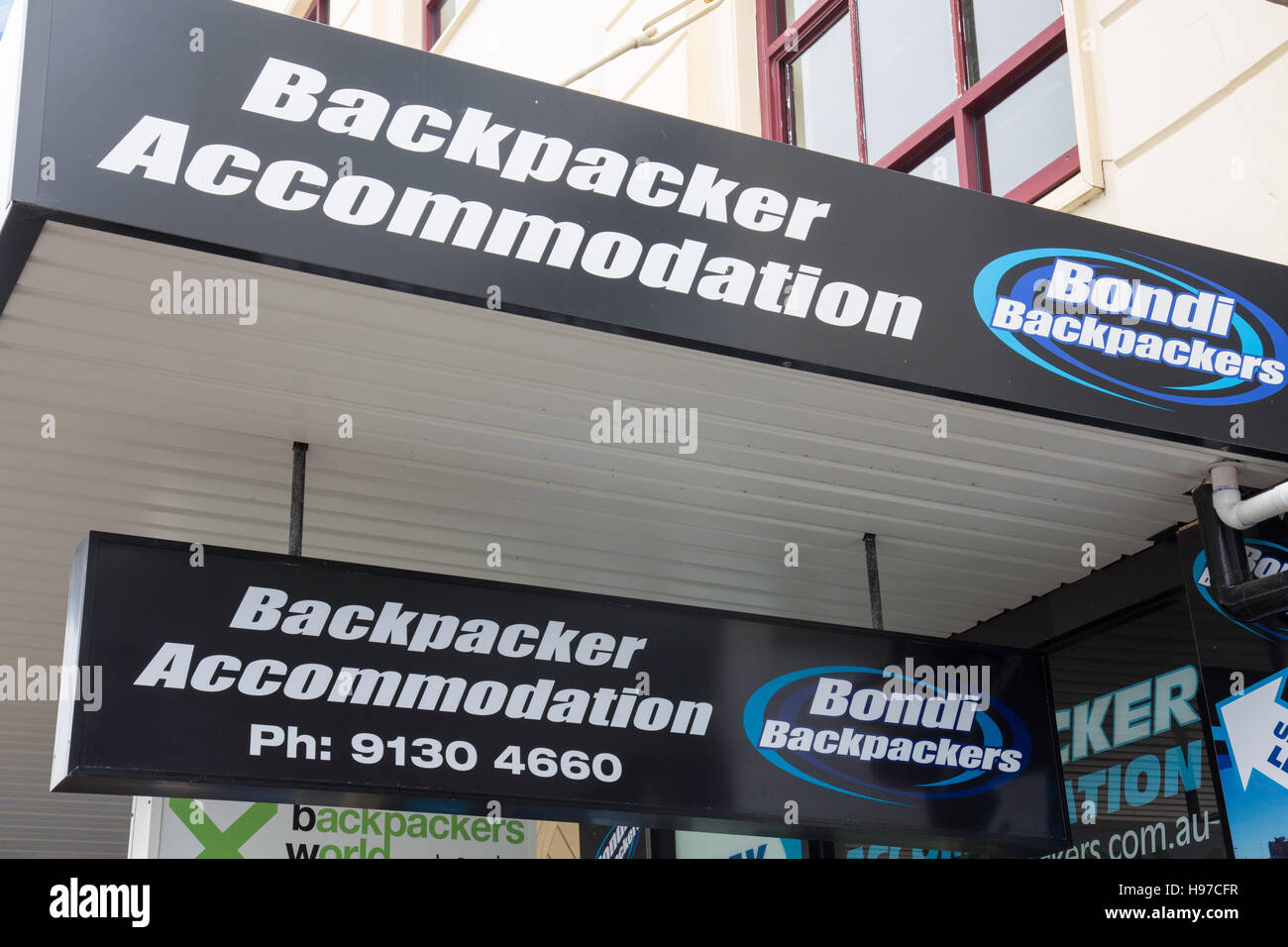 La spiaggia di Bondi backpackers alloggio hotel in campbell parade,Sydney , Australia Foto Stock