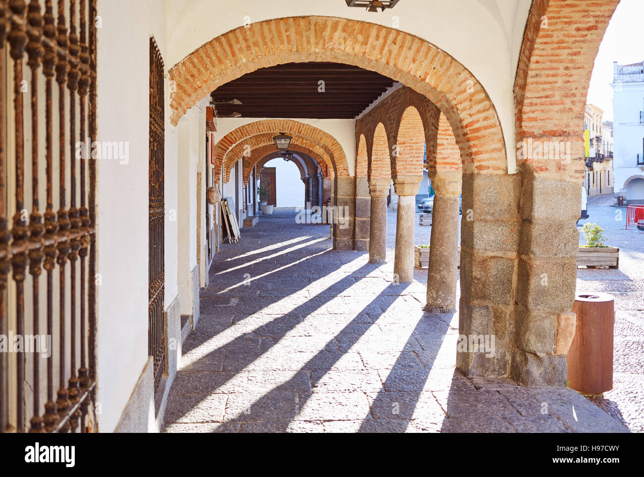 Zafra Plaza Grande in Spagna Estremadura dalla Via de la Plata modo Foto Stock
