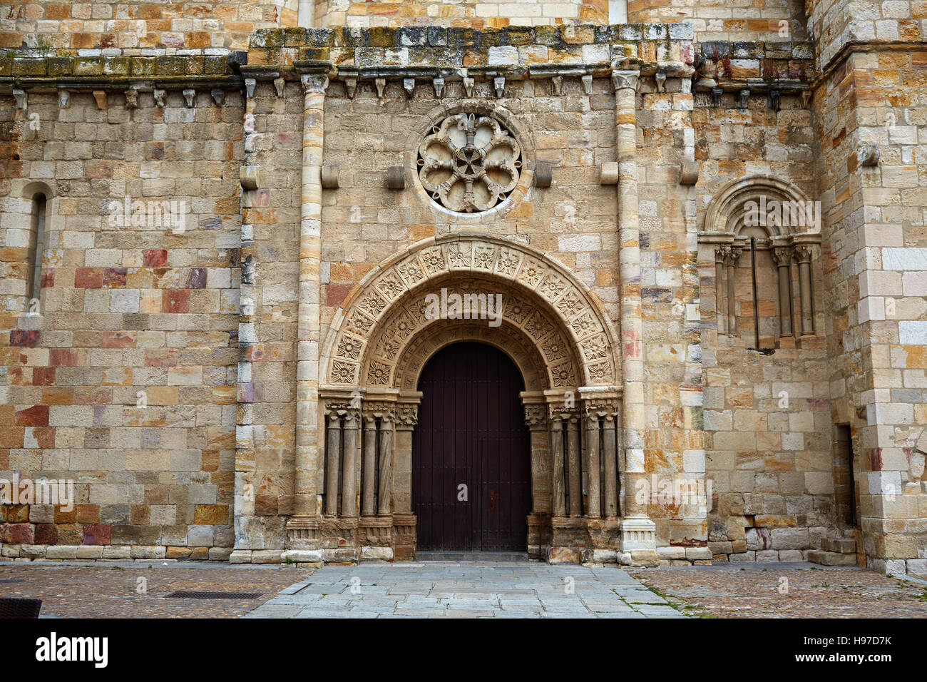 Zamora San Juan chiesa in Plaza Mayor in Spagna Foto Stock