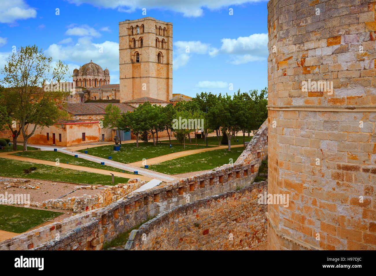 Cattedrale di Zamora in Spagna da Via de la Plata Cammino di Santiago Foto Stock