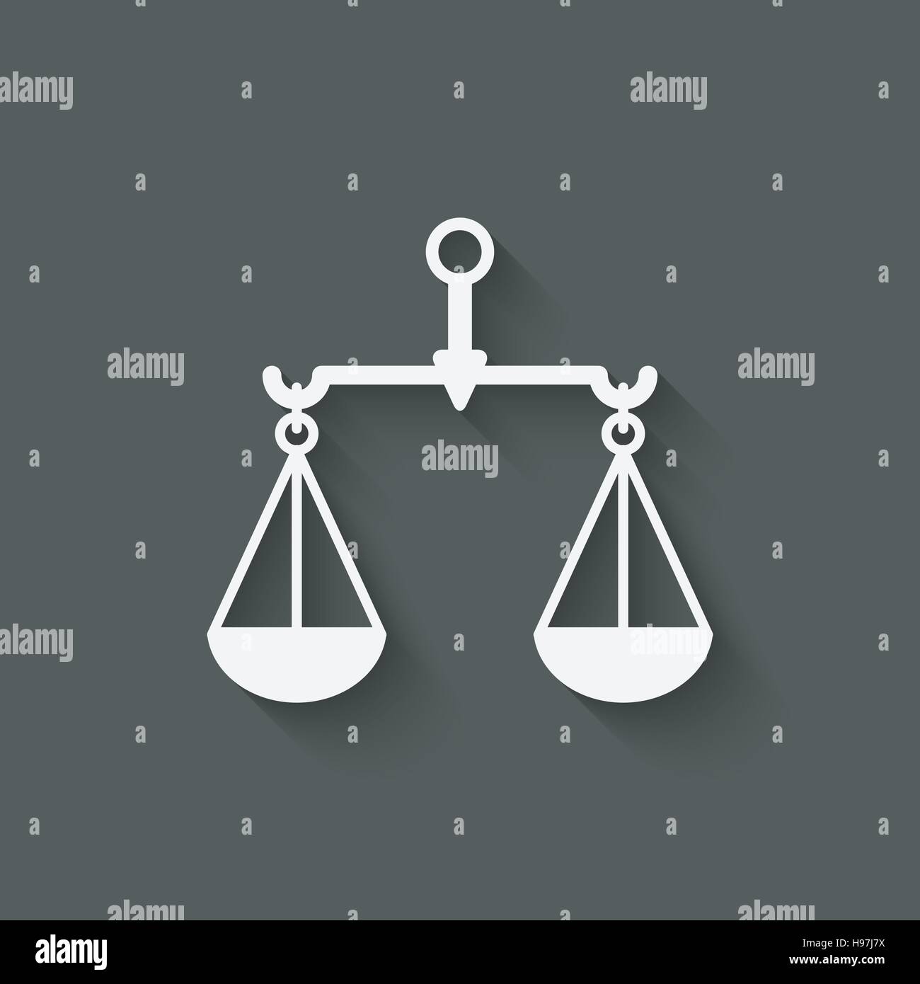 Bilancia simbolo della giustizia - illustrazione vettoriale EPS. 10 Illustrazione Vettoriale