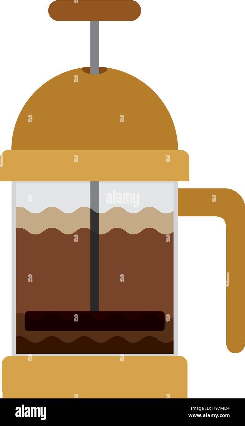 La macinazione del caffè jarra con manovella illustrazione vettoriale Illustrazione Vettoriale