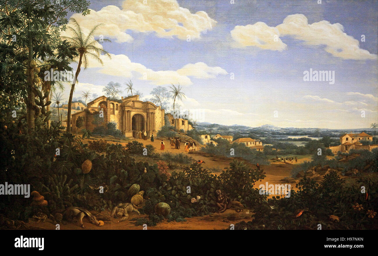 Vista di Olinda Brasile 1662 da Frans Post 1612-1680 Foto Stock