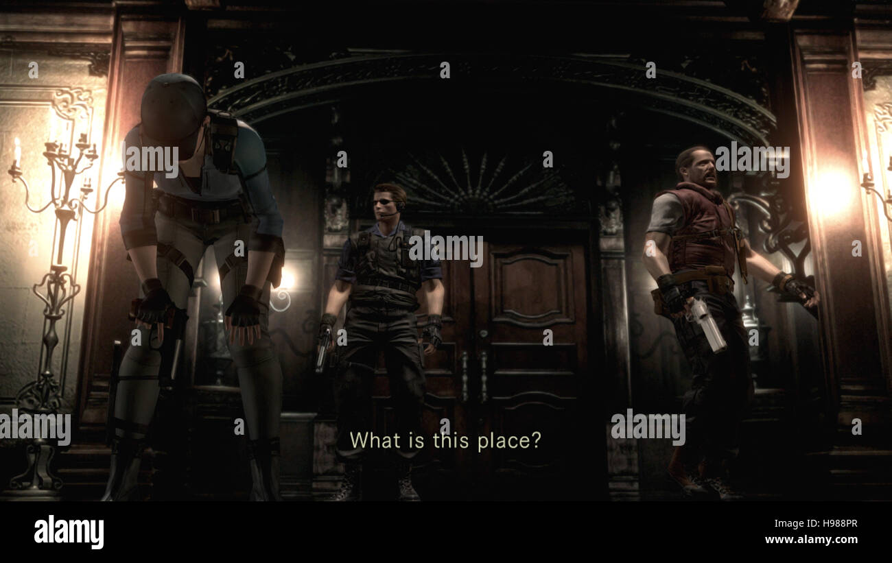 Un Resident Evil remake HD su PS4 screenshot Foto Stock