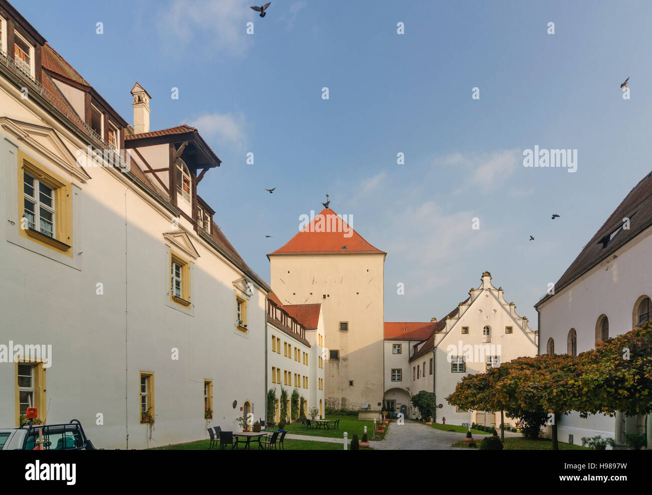 Wörth an der Donau: castello, Oberpfalz, Alto Palatinato, Baviera, Baviera, Germania Foto Stock