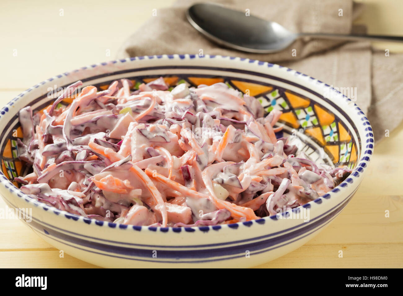 Cavolo rosso coleslaw Foto Stock