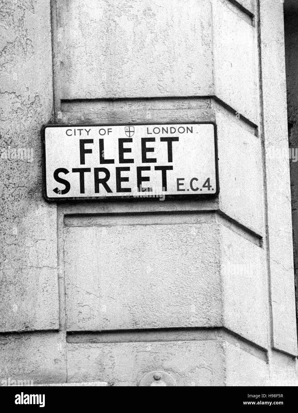 Londra Fleet Street ex strada mediana con tutti i principali editori di giornali Foto Stock