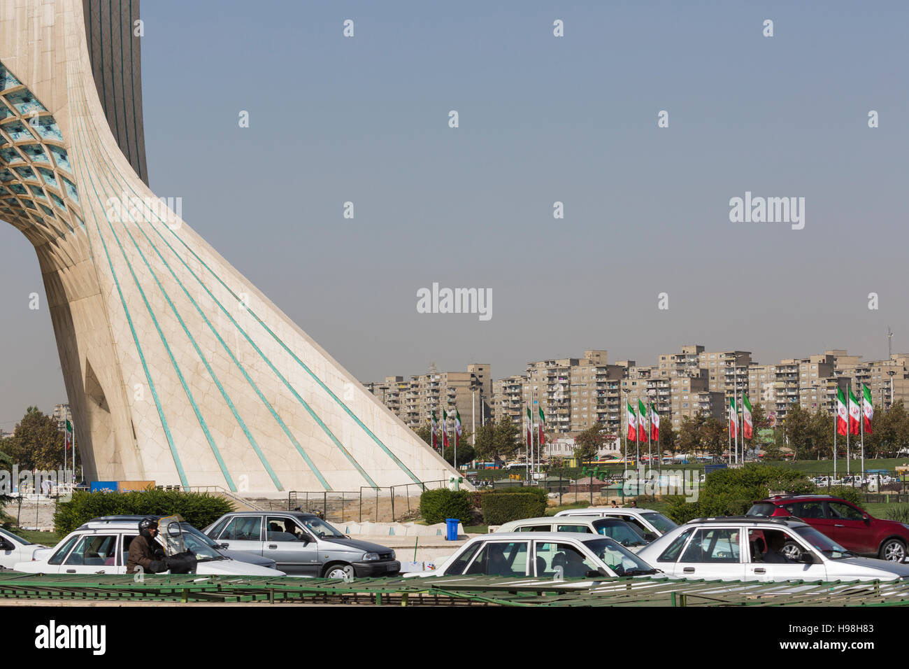 TEHERAN, IRAN - Ottobre 03, 2016: Azadi Tower si trova a Piazza Azadi nella città di Teheran, Iran. Foto Stock