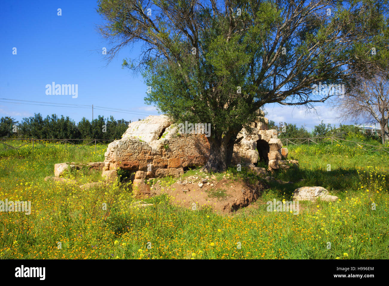 Bagno di Mezzagnone, arabo bagno termale. Santa Croce Camerina, Sicilia Foto Stock