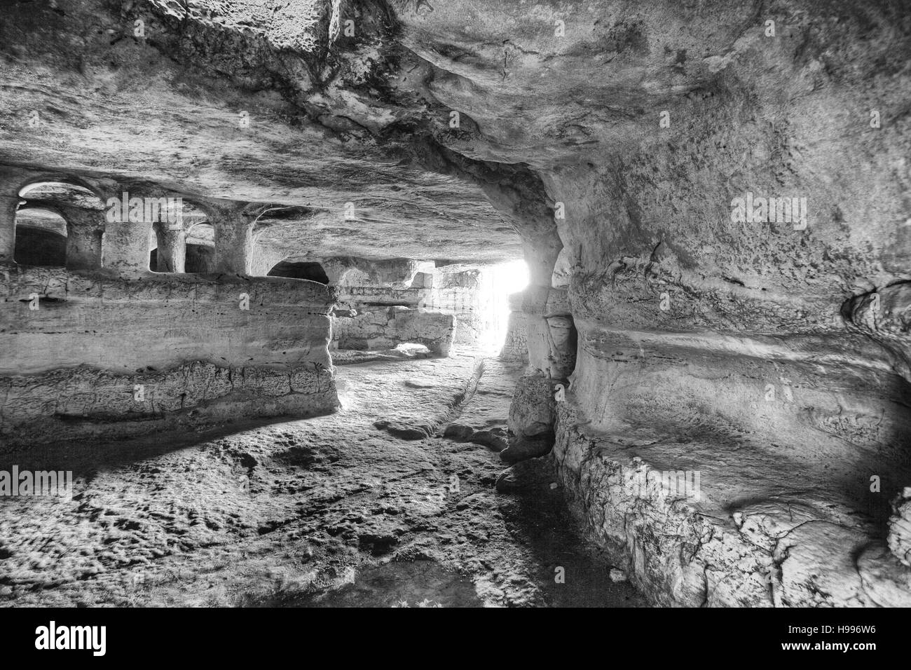 Trabacche catacomba in Sicilia. Foto Stock