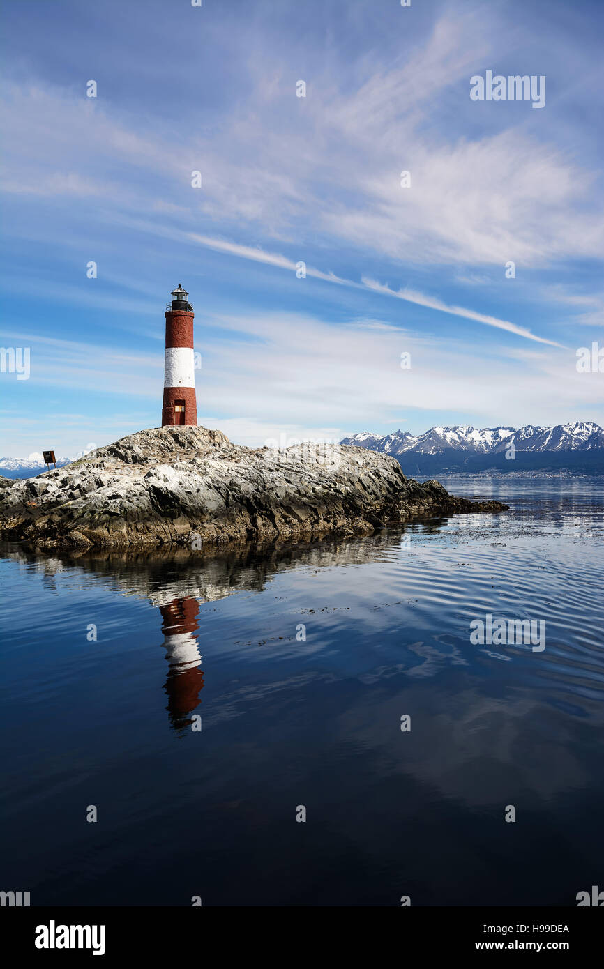 Faro nel canale di Beagle Foto Stock