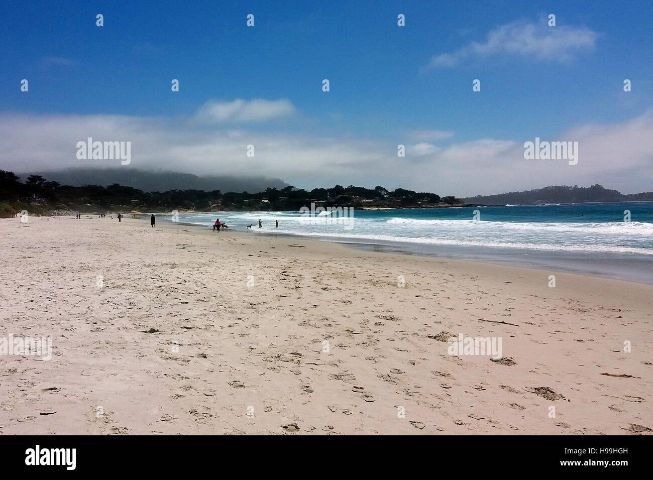 Spiaggia Carmel nel Carmelo-per-il-Mare, CALIFORNIA, STATI UNITI D'AMERICA Foto Stock