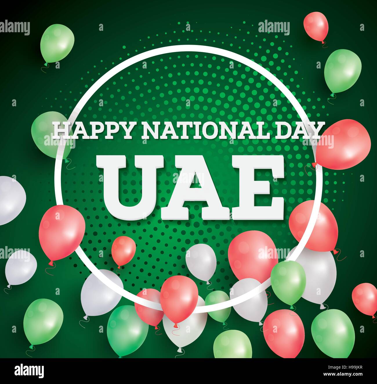 Felice Giornata Nazionale negli EMIRATI ARABI UNITI. Illustrazione Vettoriale. Celebrazione dicembre. 2 negli Emirati Arabi Uniti. Illustrazione Vettoriale