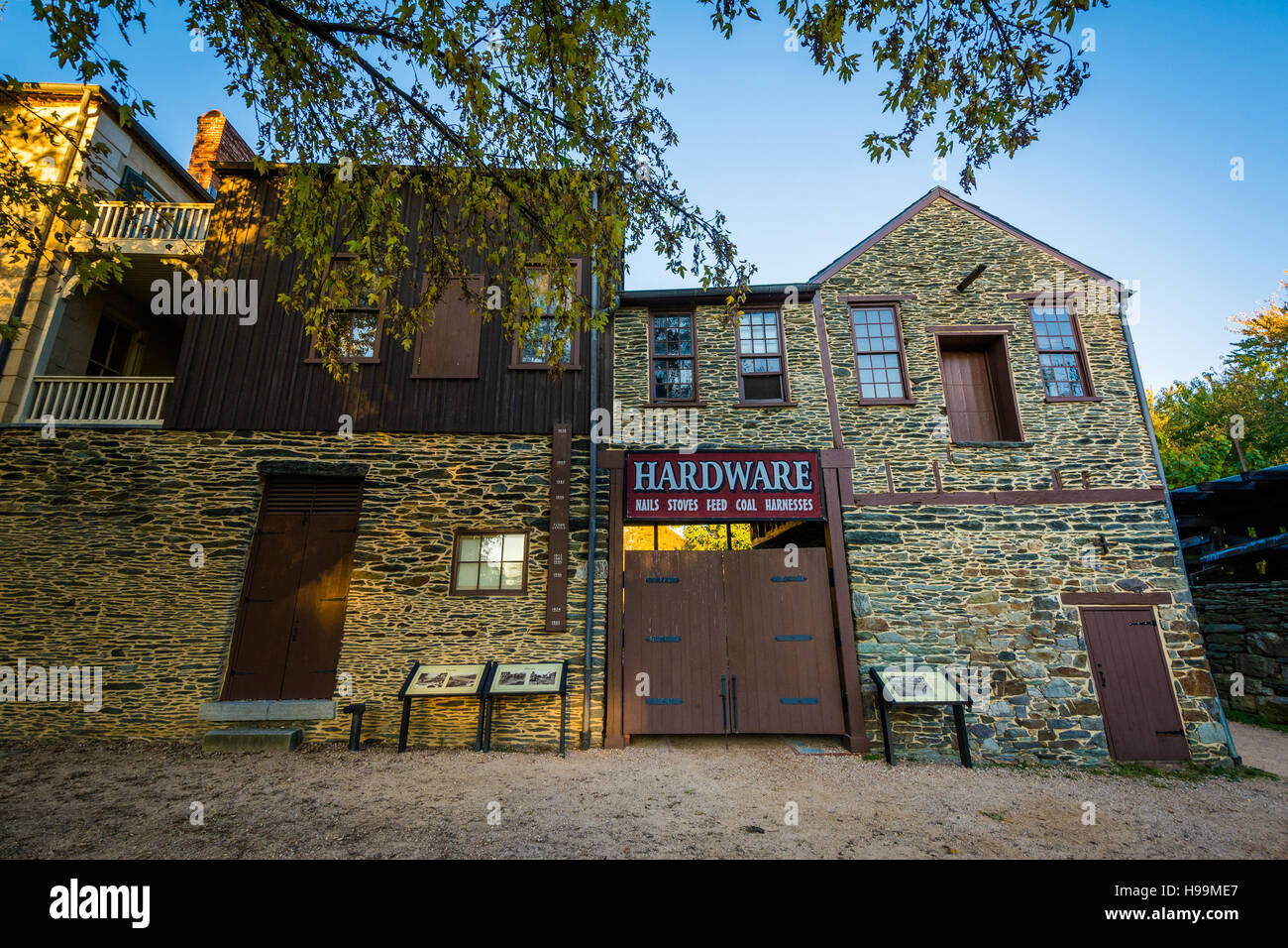 Edifici storici di harpers Ferry, West Virginia. Foto Stock