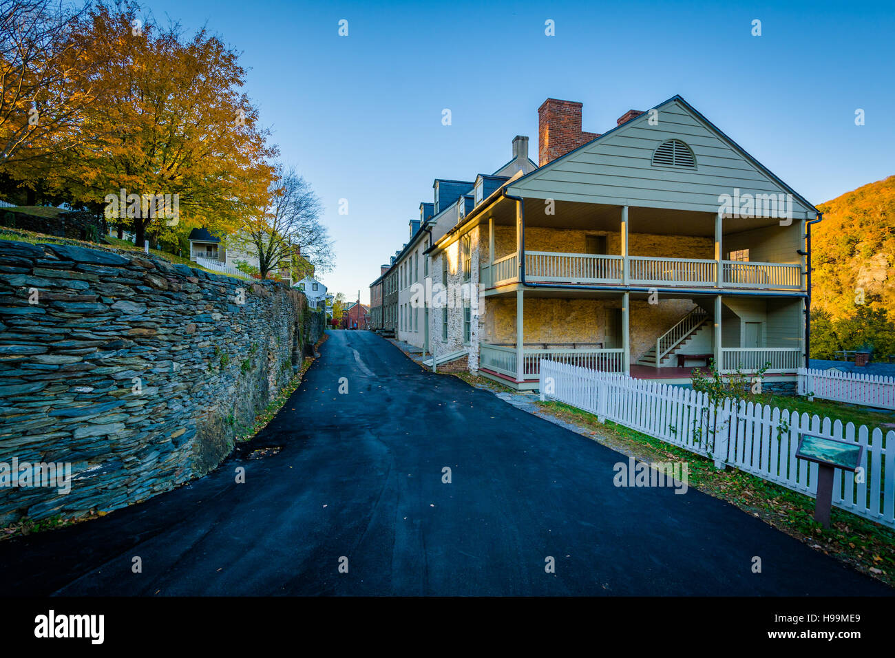Edifici storici di harpers Ferry, West Virginia. Foto Stock