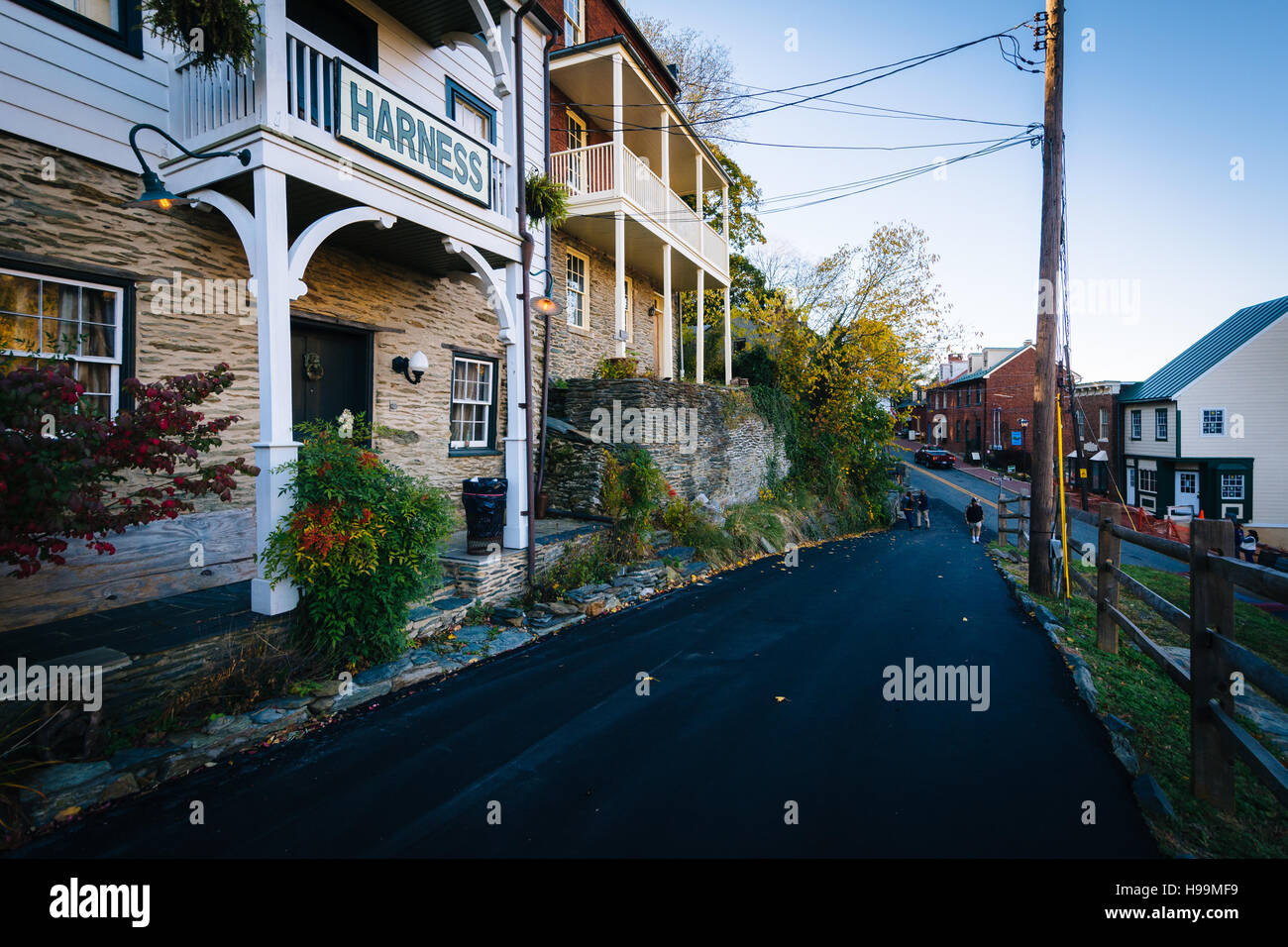 Strada pubblica, in harpers Ferry, West Virginia. Foto Stock