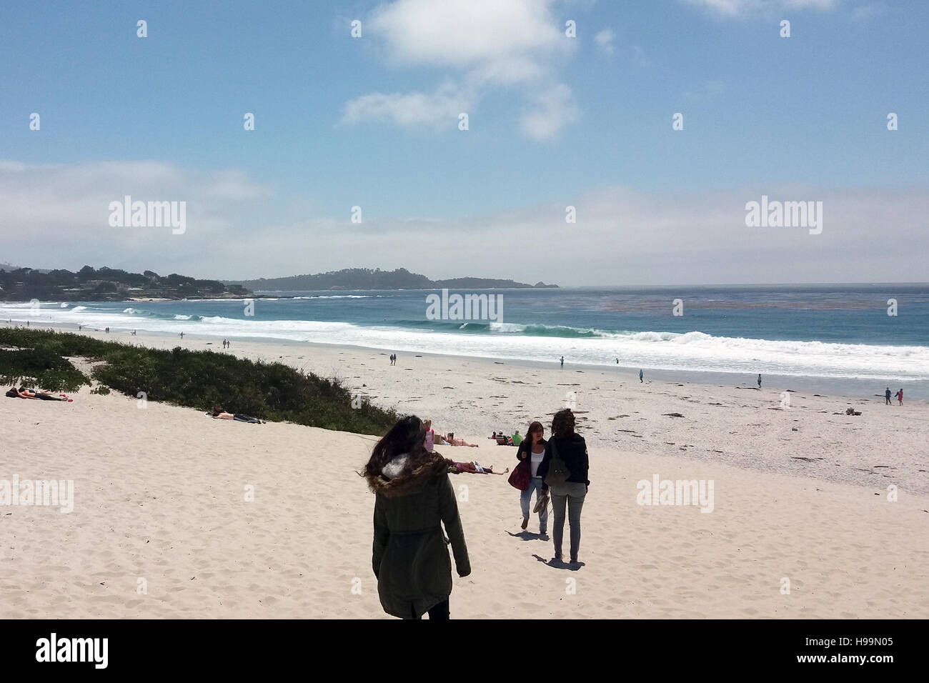 Spiaggia Carmel nel Carmelo-per-il-Mare, CALIFORNIA, STATI UNITI D'AMERICA Foto Stock