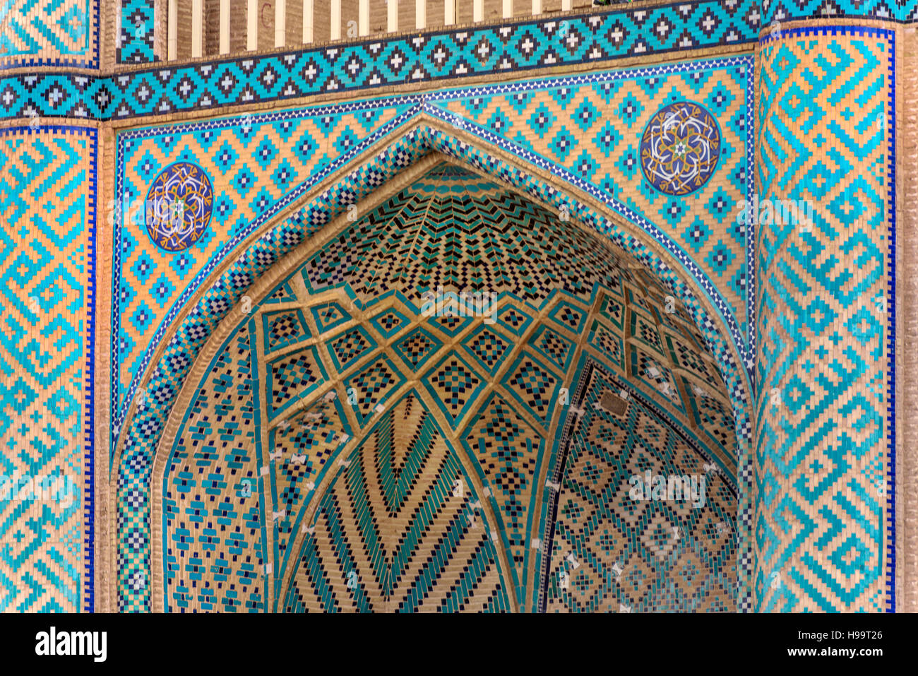 Amir Chakmak ingresso complesso dettaglio Yazd Foto Stock