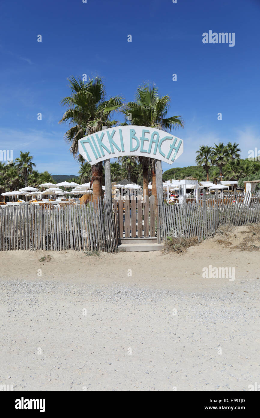 Nikki Beach, pampelonne, ramatuelle Foto Stock