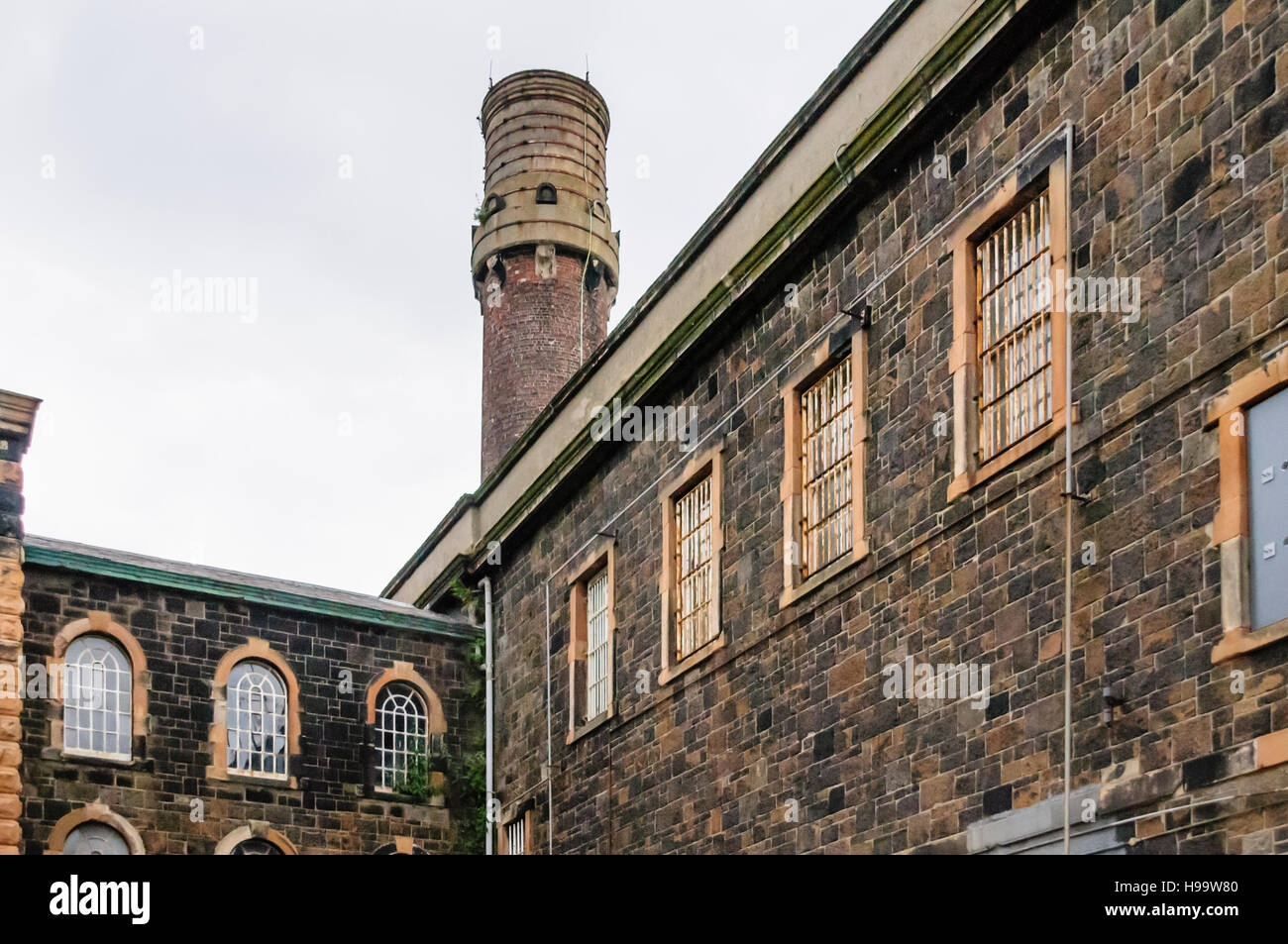 Crumlin Road gaol, una prigione vittoriano modellata su Pentonville a Londra. Foto Stock