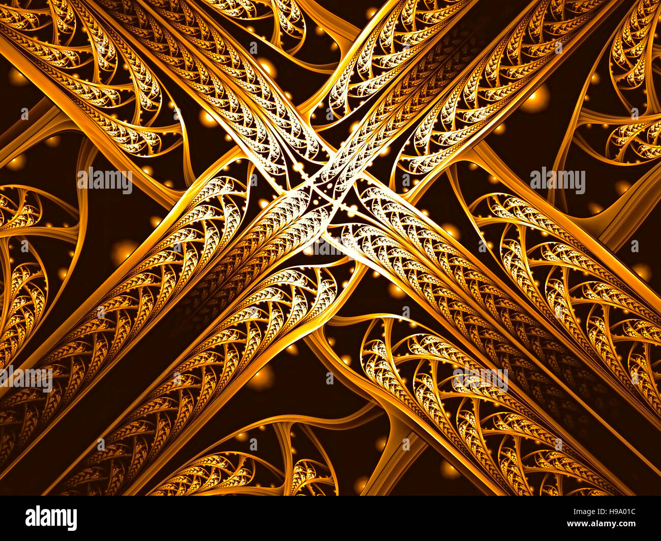 Abstract bande intrecciate - generati digitalmente immagine Foto Stock