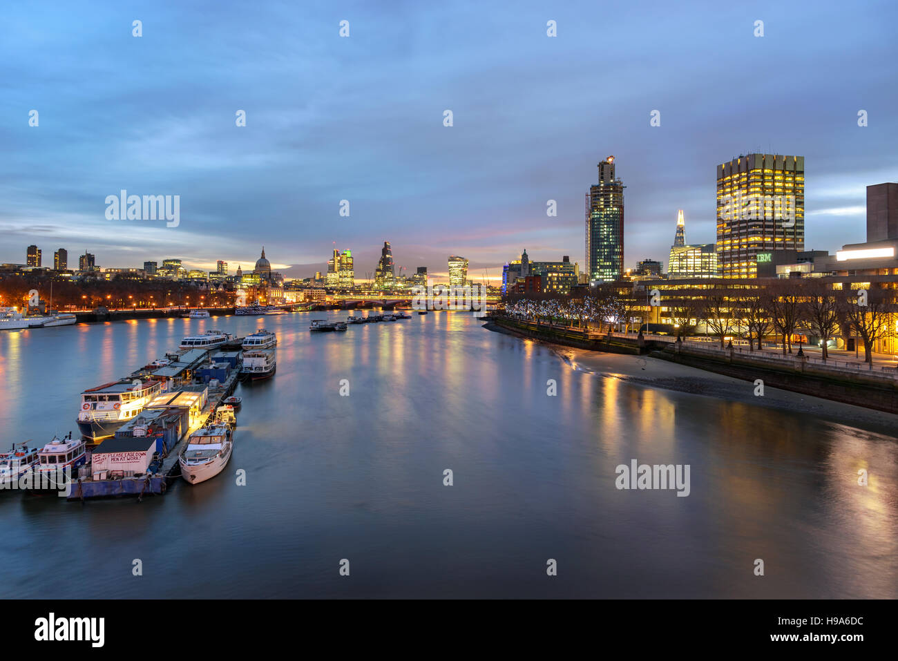 Incredibile vista panoramica sullo skyline di Londra. Foto Stock