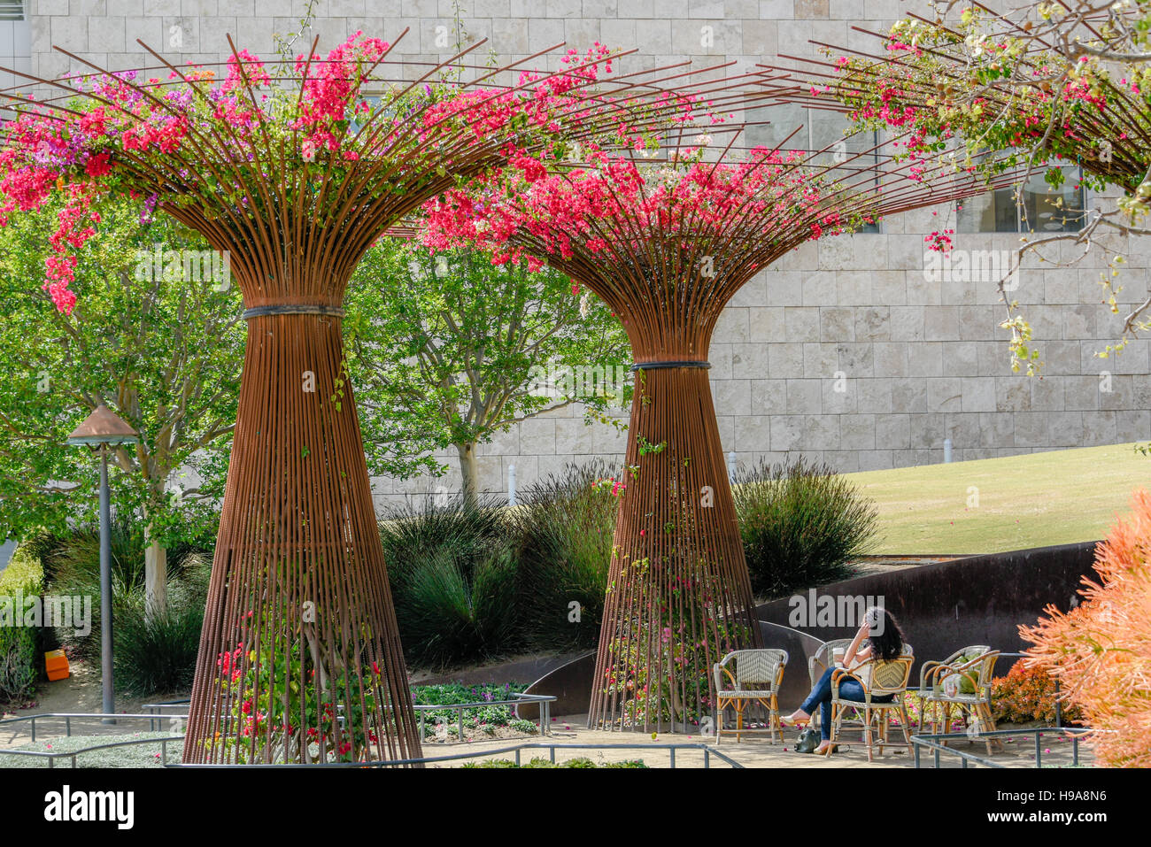 Il Getty Center Gardens Foto Stock